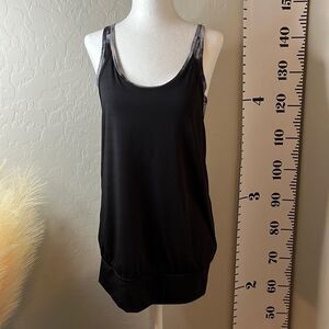 H&M Sport athletic top with built-in bra. Scoop back with strappy bra top. SZ S